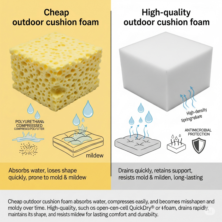 Cheao vs high quality outdoor cushion foam