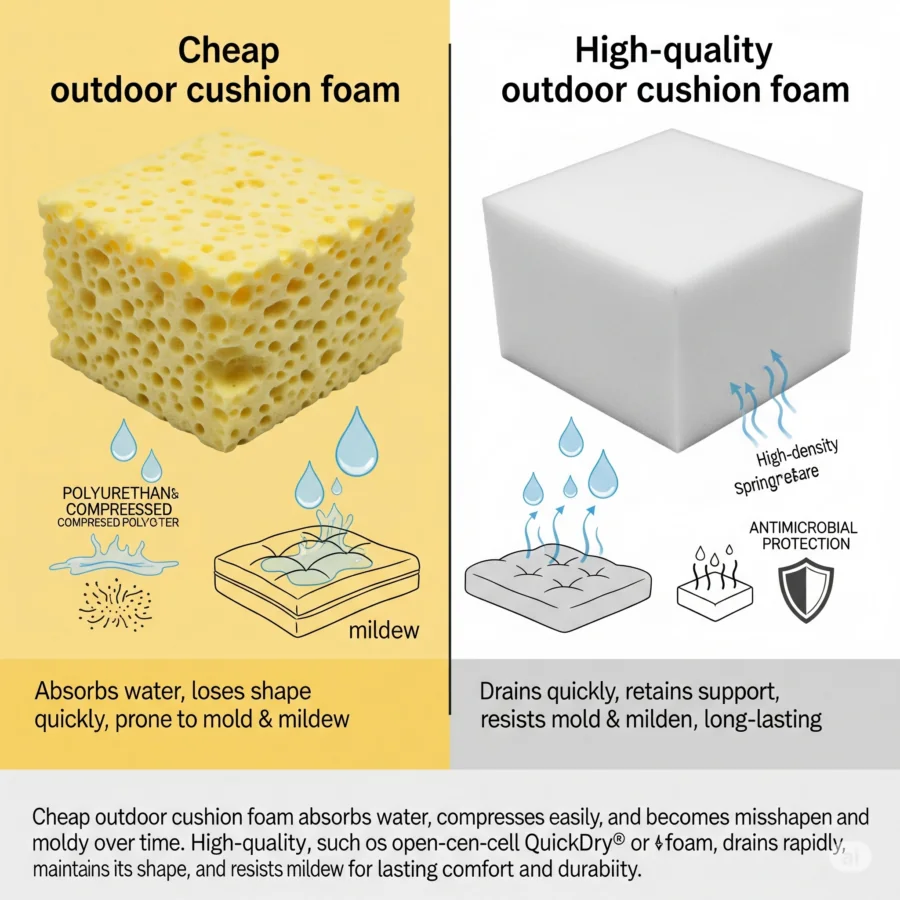 Cheao vs high quality outdoor cushion foam