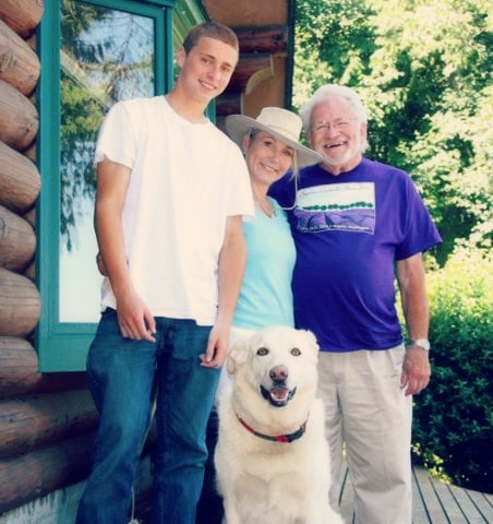 Grandfather, daughter and grandson