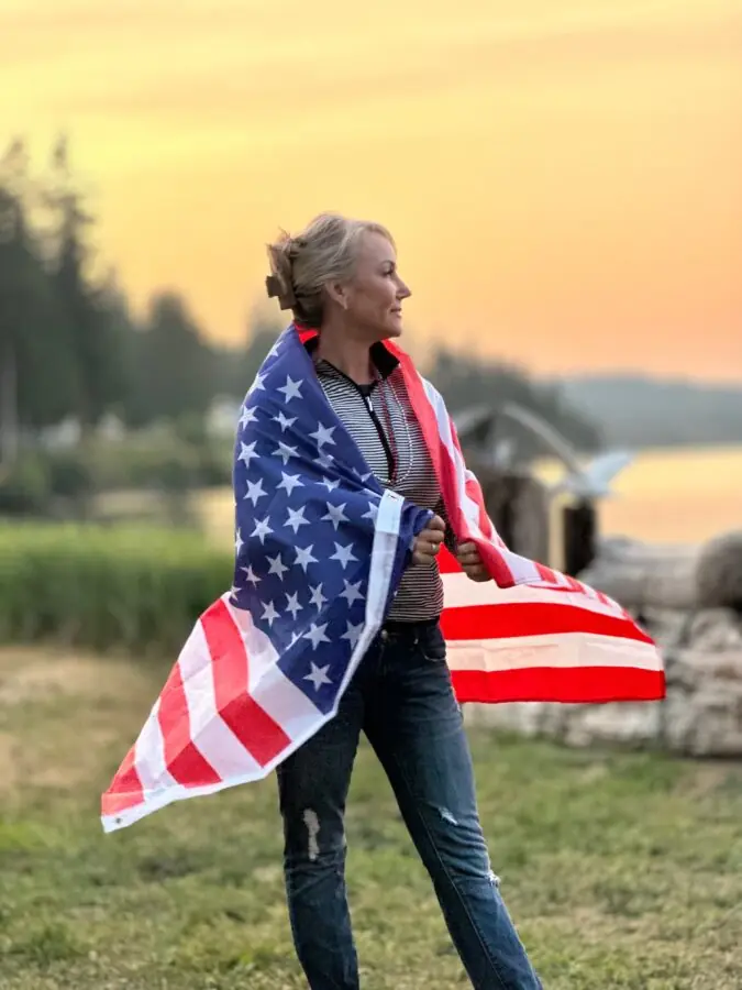 American pride wrapped in a flag