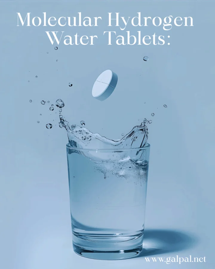 H20 water tablet dropping into a water glass