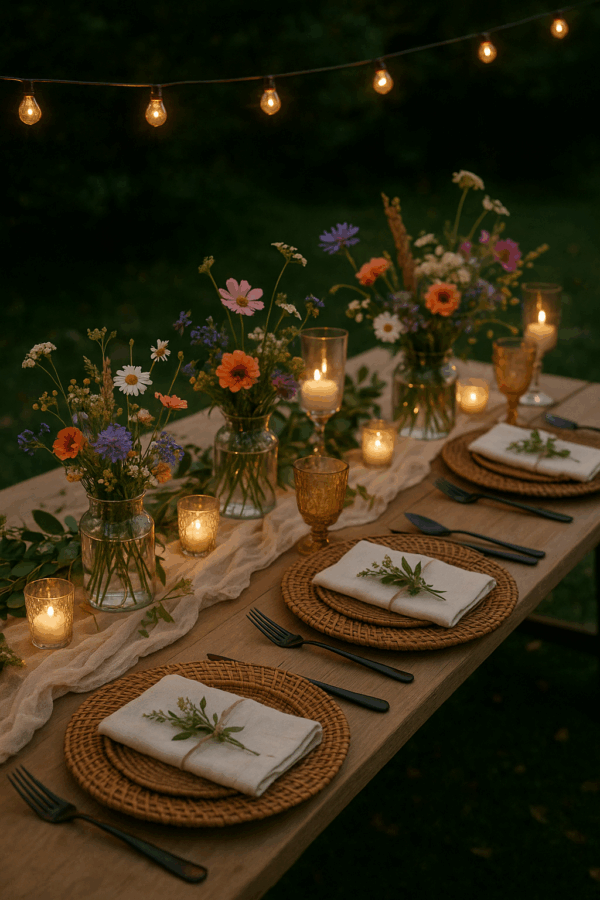 Boho Garden Tablescape