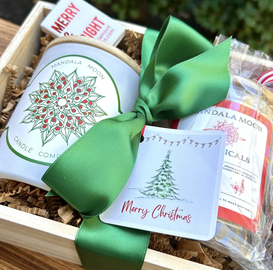 Bath salts and candle gift set from Mandala Moon