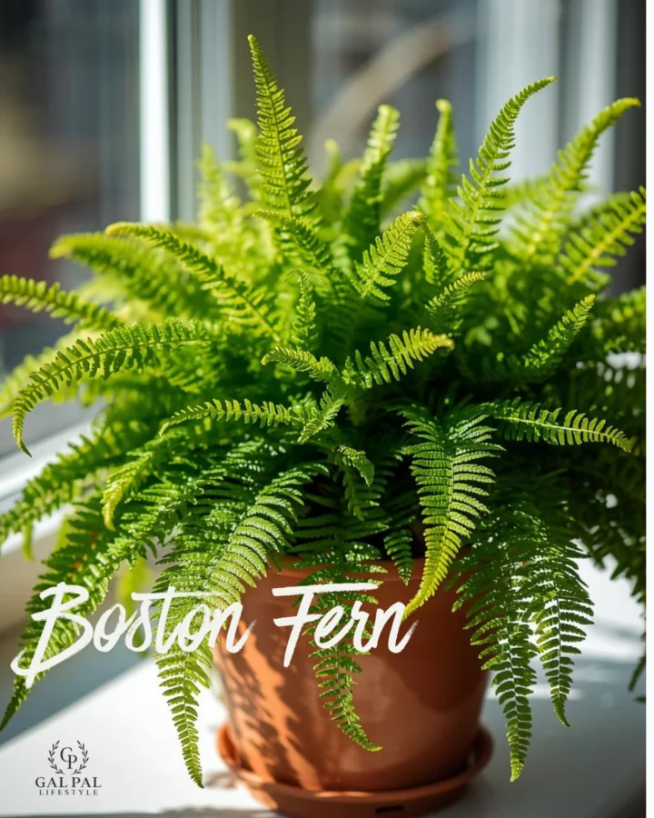 Boston Fern ideal for low light rooms