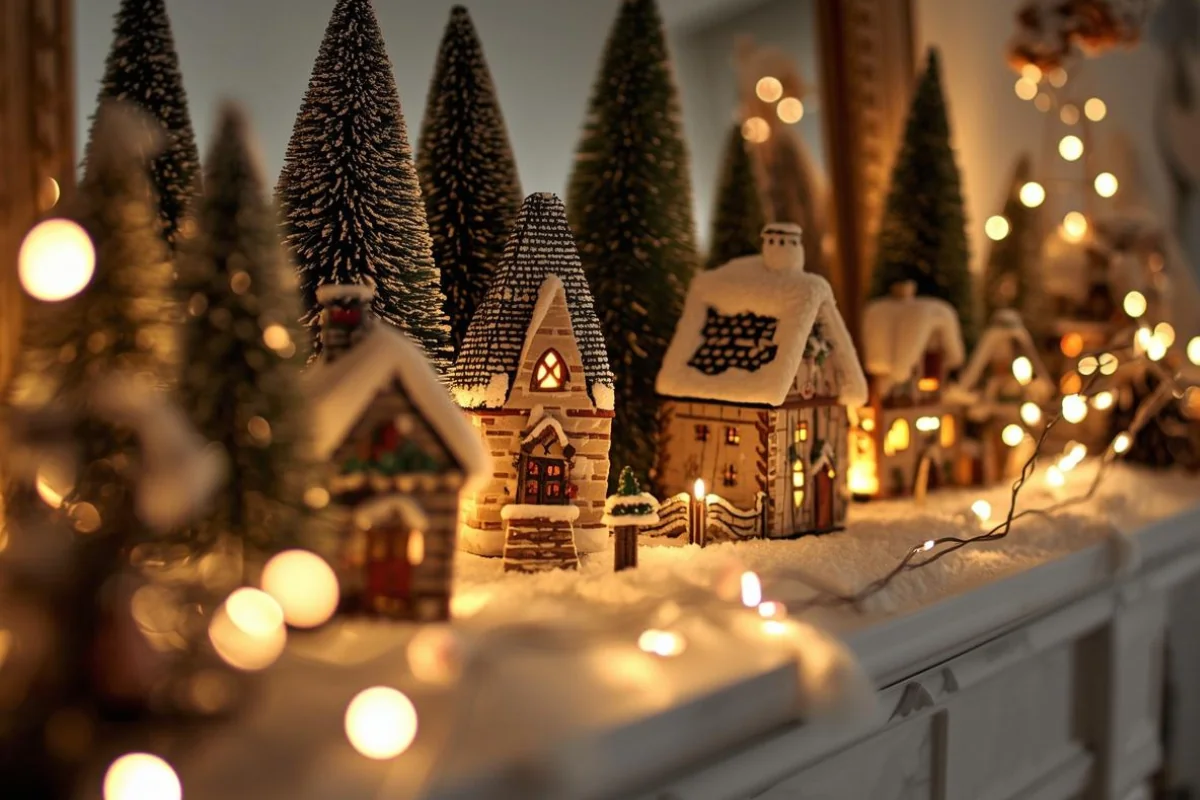 Snow Village in home