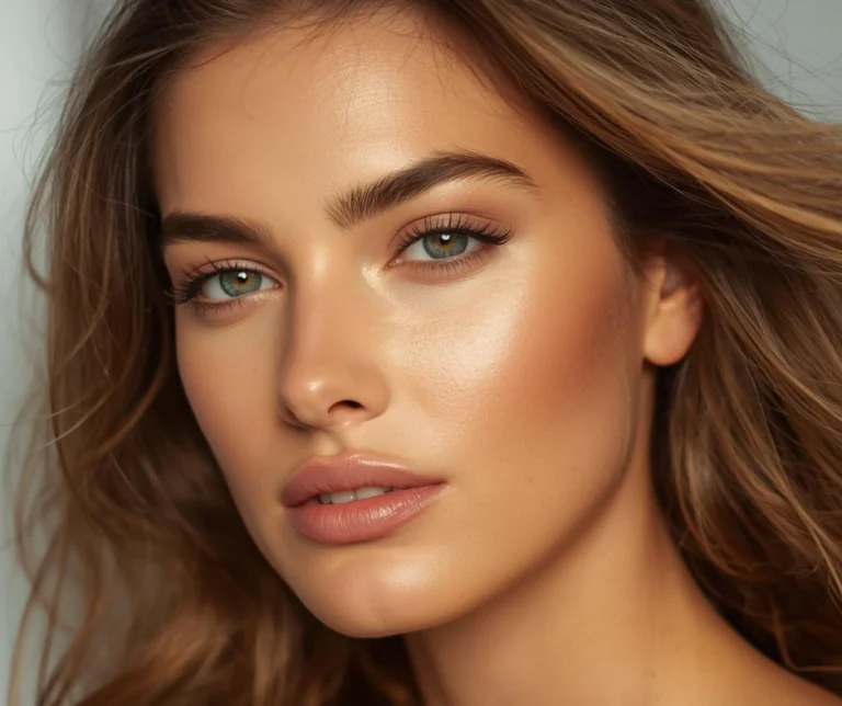 glowing skin and hair