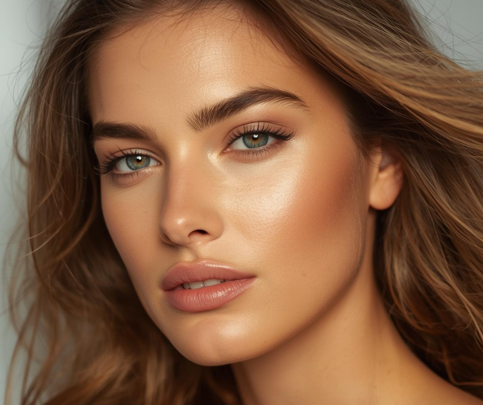 glowing skin and hair