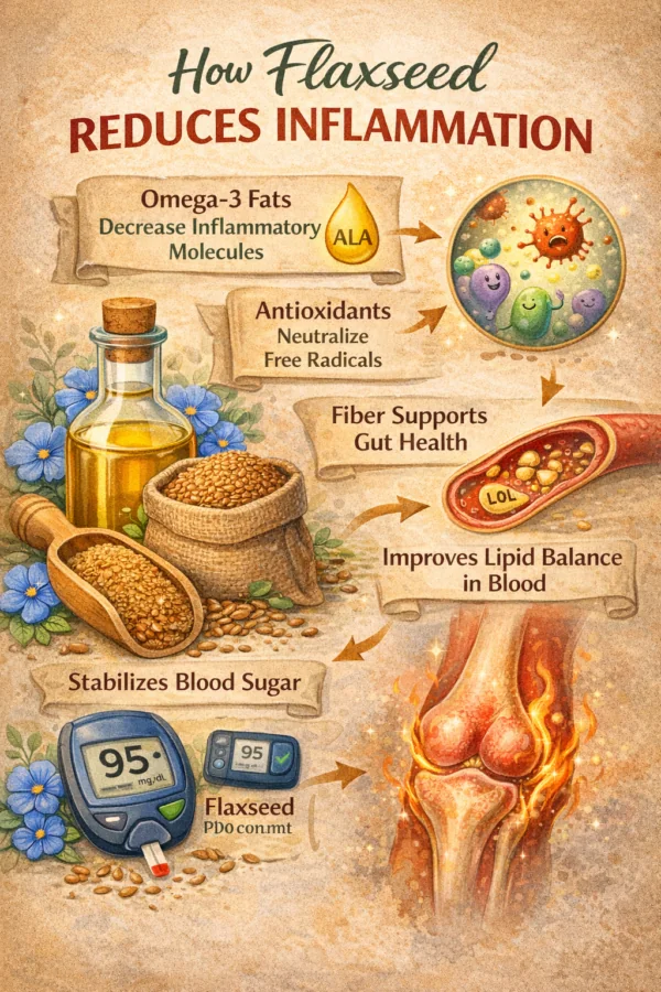 Flaxseeds may help reduce inflammation 