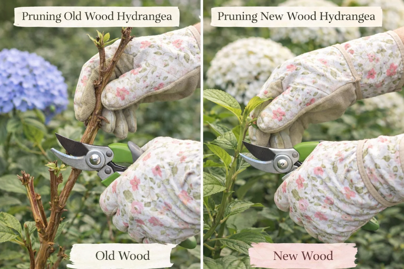 How to prune old and new hydrangeas