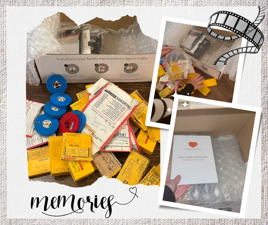 putting old videos and photos into a imemories box 