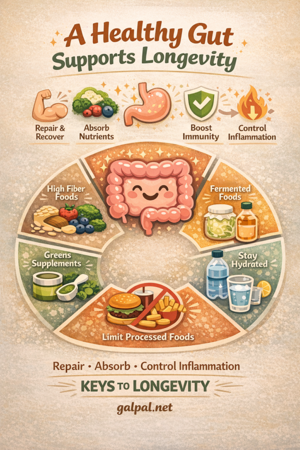 Healthy Gut image for longevity