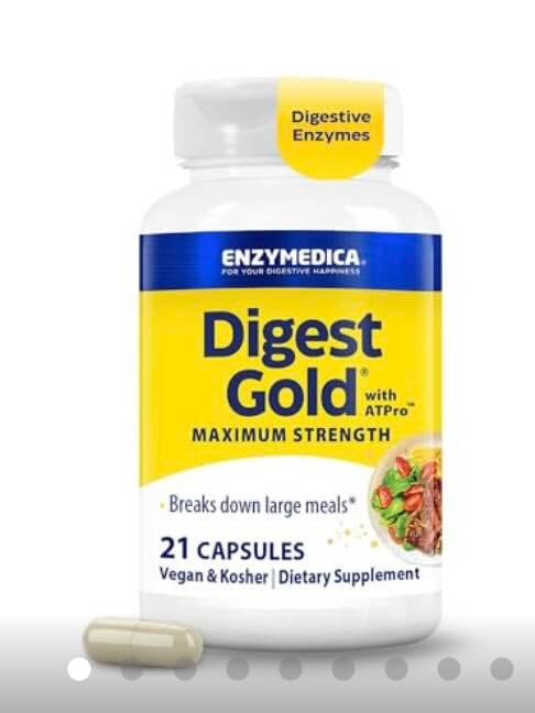 nzymedica Digest Gold + ATPro, Thorne Digestive Enzyme, BodySpec Broad‑Spectrum Digestive Enzyme Blend. 