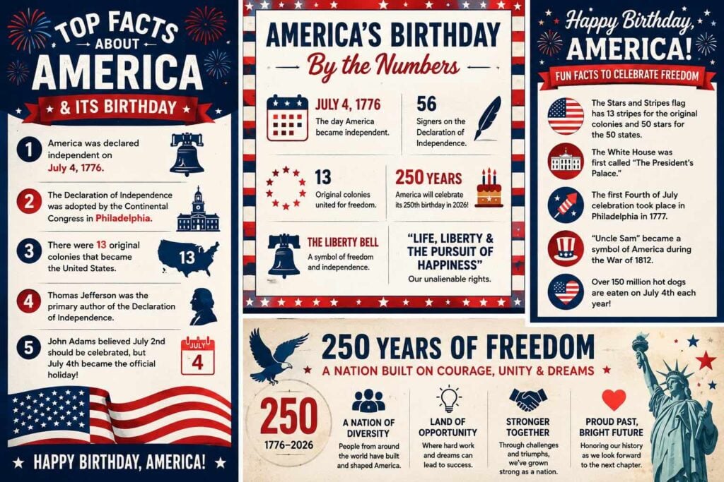 American history facts for the 250 birthday celebration