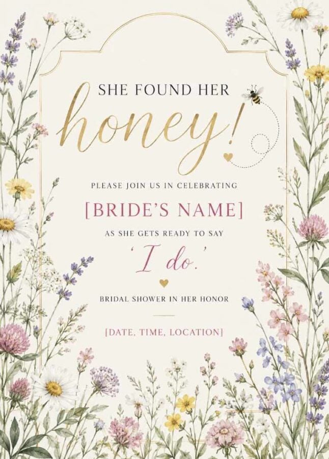 Bride to be shower invite