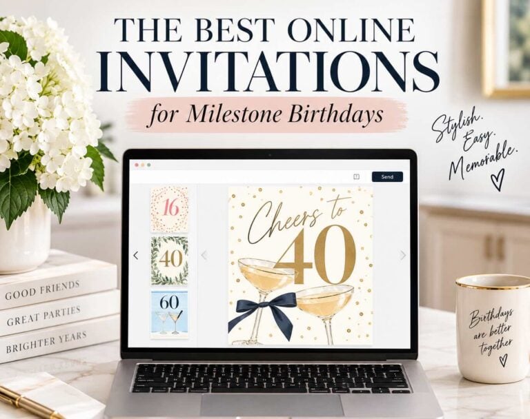 Online invitations for milestone birthdays