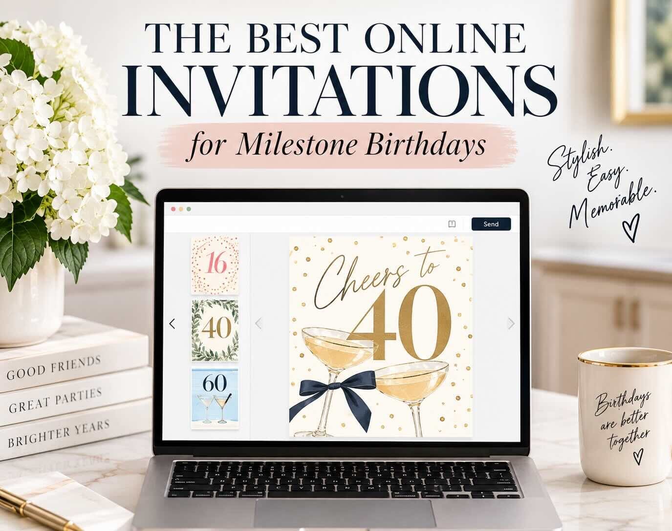 Online invitations for milestone birthdays
